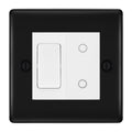 BG Matt Black 2G Custom Switch 1x 2 Way Switch 1x Secondary Touch Dimmer White Inserts