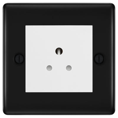 BG Nexus Metal Matt Black 2A Unswitched Socket NFB28MW by British General (BG-NFB28MW)