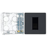 BG Evolve Matt Grey 1 Gang Master Telephone Outlet PCDMGBTM1B with 35mm Steel Back Box