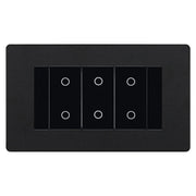 BG Evolve Matt Black Screwless Triple Master Touch Dimmer Switch PCDMBTDM3B by British General (BG-PCDMBTDM3B)