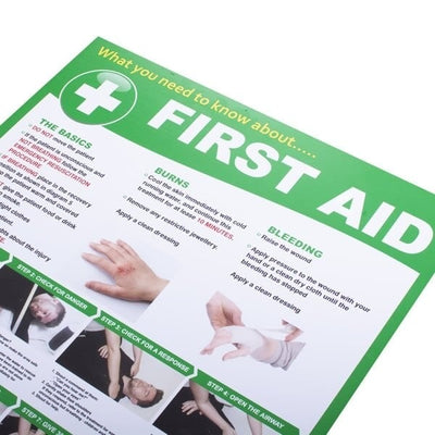 Workplace First Aid Poster by Rainbow (Safelincs-RBWFIRSTA)