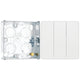 BG Evolve Pearlescent White 3 Gang 2-Way Edge to Edge Rocker Switch PCDCL43EW with 25mm Steel Back Box