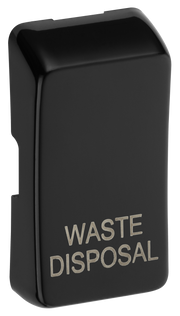 BG RRWDISPCDB Evolve Grid Black 'WASTE DISPOSAL' Rocker by British General (BG-RRWDISPCDB)