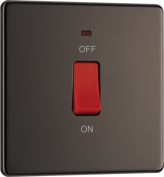 FBN74 Front - This 45A double pole switch with indicator from British General is ideal for use with cookers and ovens.