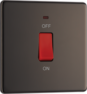 BG FBN74 Nexus Screwless Flat-Plate Double Pole Cooker Switch 45A by British General (BG-FBN74)