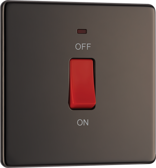 BG FBN74 Nexus Screwless Flat-Plate Double Pole Cooker Switch 45A by British General (BG-FBN74)