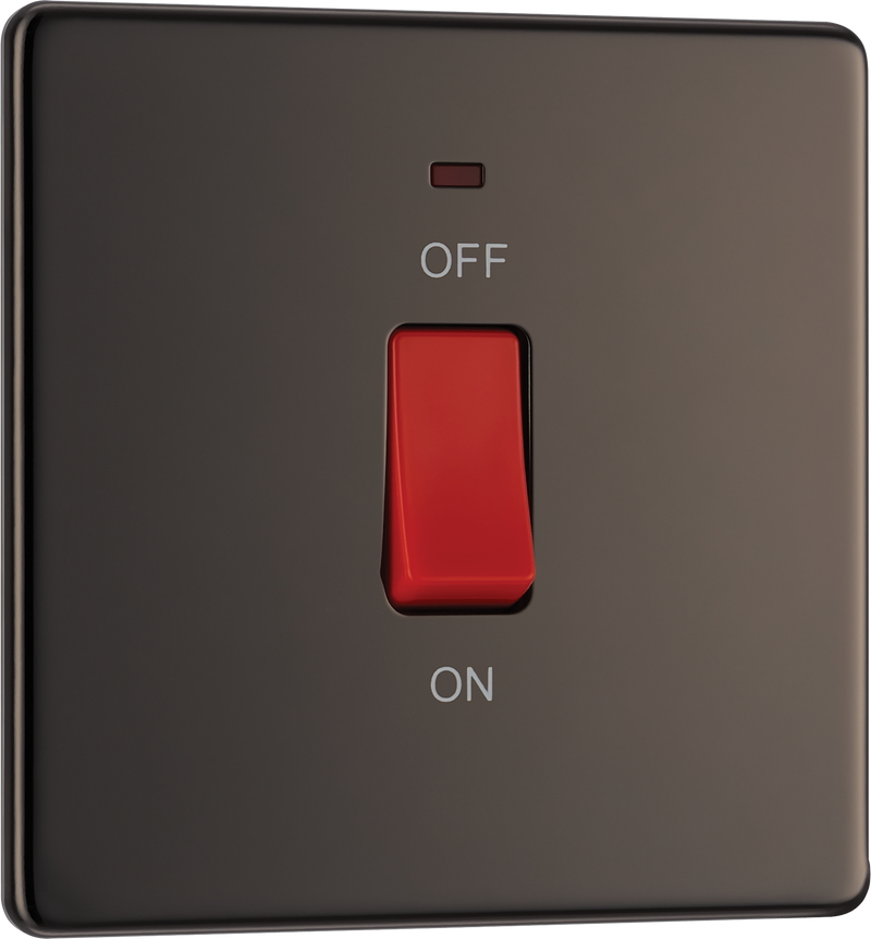 BG FBN74 Nexus Screwless Flat-Plate Double Pole Cooker Switch 45A