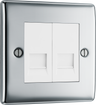 BG NPCBTM2 Nexus Metal Polished Chrome 2 Gang Master Telephone Socket by British General (BG-NPCBTM2-Shopify-SA_1)