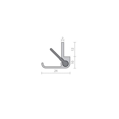 Raven RP16Si - Smoke/Acoustic Astragal Seal by Astroflame (ASTRO-ADRP16Si/2250)