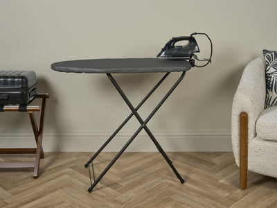 Corby Berkshire Ironing Centre in Dark Grey with Sherwood 2000W Steam Iron - UK Plug