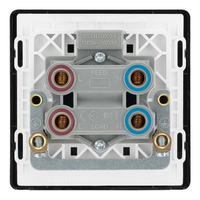 BG Evolve Black Chrome 45A DP Single Plate + Neon PCDBC74B with 35mm Steel Back Box