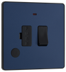 BG PCDDB52B Matt Blue Evolve 13A Flex Outlet Neon Switched Fused Spur Unit - Black Insert by British General (BG-PCDDB52B-Shopify-SA_1)