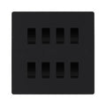 BG Evolve Matt Black 7 Gang Custom Grid Light Switch