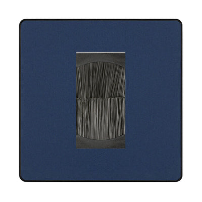 BG Evolve Matt Blue Screwless Single 1 Gang Brush Cable Entry by British General (BG-PCDDBEMS1B+EMFO)