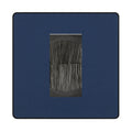 BG Evolve Matt Blue Screwless Single 1 Gang Brush Cable Entry