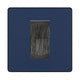 BG Evolve Matt Blue Screwless Single 1 Gang Brush Cable Entry