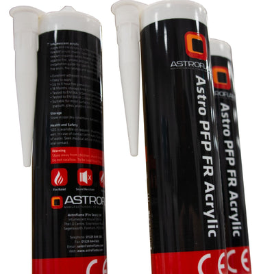 Astroflame PFP FR Acrylic - CE/UKCA (Cartridge - White 310ml) by Astroflame (Astro-AFPFPACW)