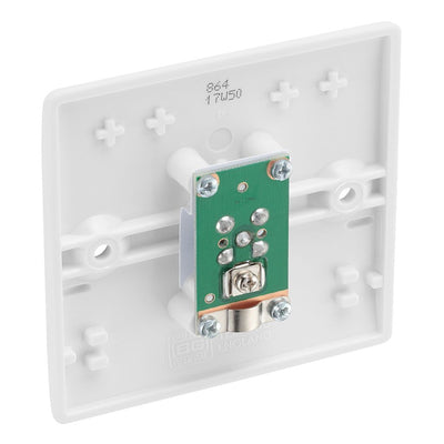 BG 864 Moulded Round Edge | White | 1 Gang Satellite TV Socket Outlet