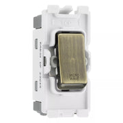 BG RRMWAB Antique Brass 20 Amp DP Appliance Grid Switch Labelled Microwave by British General (BG-RRMWAB+RAB30)