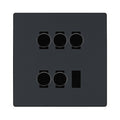 BG Evolve Matt Grey 5 Gang Trailing Edge LED Dimmer Light Switch 2 Way Custom Switch