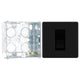 BG Screwless Matt Black Single Master Telephone Socket FFBBTM1 with 35mm Steel Back Box