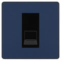BG Evolve Matt Blue Single RJ11 Telephone Socket PCDDBRJ111 - Black Insert