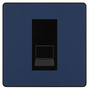 BG Evolve Matt Blue Single RJ11 Telephone Socket PCDDBRJ111 - Black Insert by British General (BG-PCDDBRJ111B)