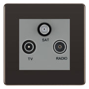 BG Nexus Screwless Black Nickel TV/FM/SAT Socket FBN67G by BG Nexus (BG-FBN67G)