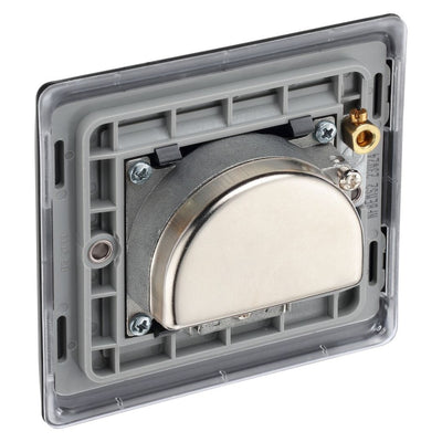 BG Nexus Matt Black Triplex TV/FM/Sat Socket NFB67 with 35mm Steel Back Box