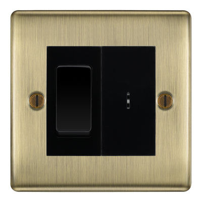 BG Nexus Antique Brass 2 Way Single Pole Key Switch with 2 Way Single Pole Switch, Key Included - Black Insert