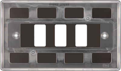 BG Electrical RNBN3 Nexus Grid Black Nickel Front Plate 3 Module