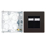 BG Screwless Black Nickel RJ45 Double Data Outlet Socket FBNRJ452 with 25mm Steel Back Box by British General