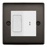 BG Nexus Black Nickel 20A Secret Key Switch with 20A Double Pole Switch - White Insert by British General
