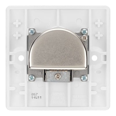 BG Electrical 3 Gang Triplex TV FM and SAT Socket White & 32mm Pattress Back Box