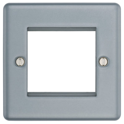 BG MC5EMS2 Metal Clad | 2 Module Square Euro Module Front Plate by British General (BG-MC5EMS2)
