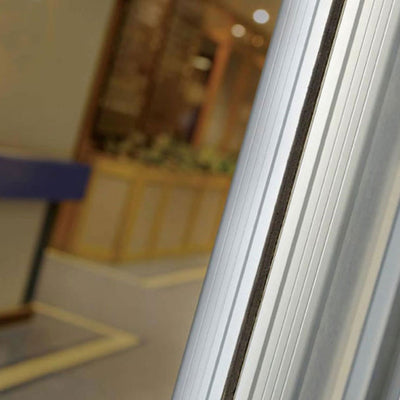 Intumescent Fire Rated Door Edge Guard - Satin Anodised Aluminium