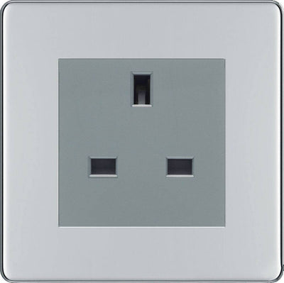 BG Nexus Screwless Polished Chrome 13A Unswitched Socket FPCUSSG by British General (BG-FPCUSSG)