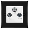 BG Nexus Metal Matt Black TV/FM/SAT Socket NFB67W
