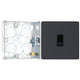 BG Evolve Matt Grey 10AX 1 Way Press Switch PCDMG14B with 25mm Steel Back Box