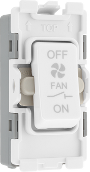 BG R15 Nexus Grid White 10A 3 Pole Fan Isolator Switch Module by British General (BG-R15-Shopify-SA_1)