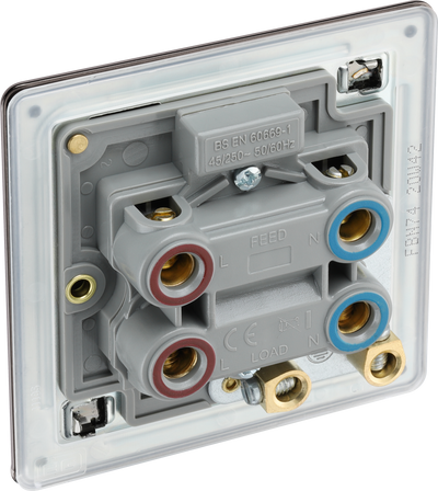 BG FBN74 Nexus Screwless Flat-Plate Double Pole Cooker Switch 45A by British General (BG-FBN74)
