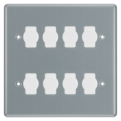 BG Metal Clad 8 Gang Light Switch 8x LED Dimmer Custom Switch