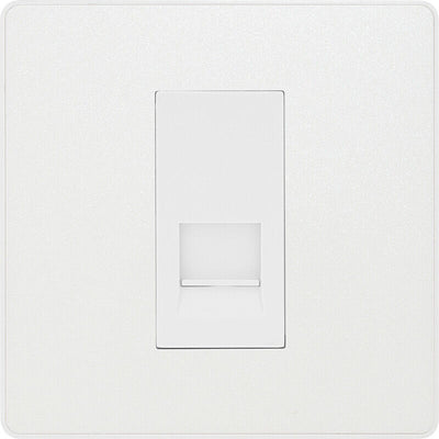 Switches: BG Evolve Pearlescent White Screwless Switches & Sockets White Insert Full Range PCDCL12W - Single Light Switch 20A by British General (BG-EVOLVE-PEARLESCENT-WHITE-PCDCL12W)