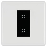 BG Nexus White Moulded Single Master Touch Dimmer Switch - Black Insert by British General (BG-8EMS1+EMTDMB)
