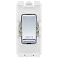 BG RRLTPC Polished Chrome 20 Amp Double Pole Appliance Grid Switch Labelled Lights
