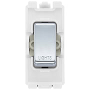 BG RRLTPC Polished Chrome 20 Amp Double Pole Appliance Grid Switch Labelled Lights by British General (BG-RRLTPC+RPC30)