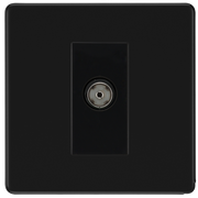 BG Nexus FFB62 Matt Black Single Isolated, Co-Axial Socket by British General (BG-FFB62-1)