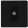 BG Nexus FFB62 Matt Black Single Isolated, Co-Axial Socket by British General (BG-FFB62-1)