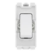 BG RPCDW30 Evolve Grid White 20A 20AX 2 Way 2 Pole Switch Module by British General