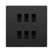 BG Evolve Black Chrome 5 Gang Custom Grid Light Switch by British General (BG-Evolve-BC-5G-CUSTOM-LIGHT-SWITCH)